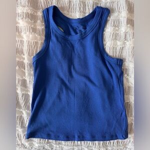 Art Class Girls Blue Ribbed Tank Top Large